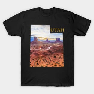 Utah State Outline - Monument Valley T-Shirt